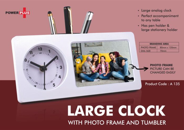 Large Clock with Photo frame and Tumbler | Branding Included