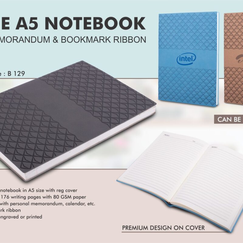 Dune A5 Notebook with Memorandum & Bookmark Ribbon