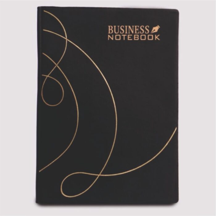 A5 Business Notebook with Golden Cursive Design - Image 2