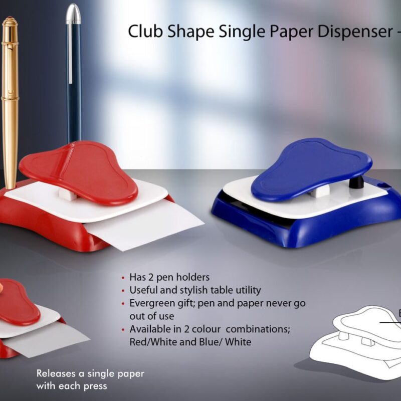 Club shape single paper dispenser