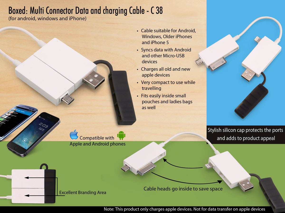Boxed: Multi connector Data and charging cable