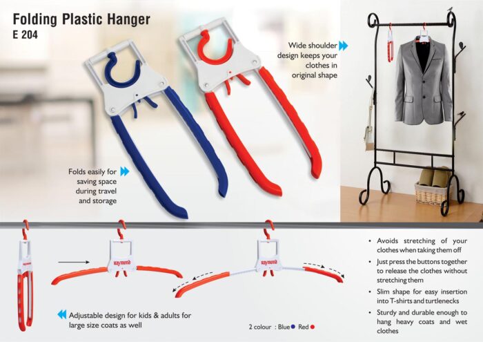 Folding Plastic hanger | Extendable arms for bigger clothes | Collapsible design