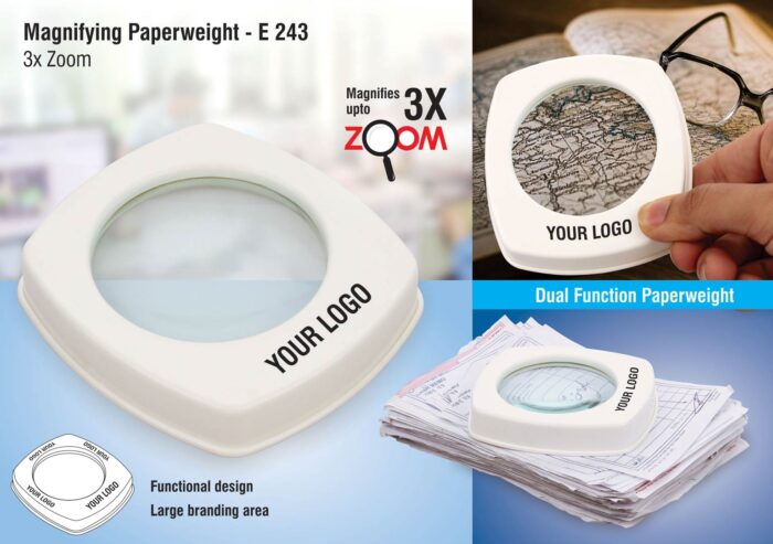 Magnifying paperweight (3x zoom)