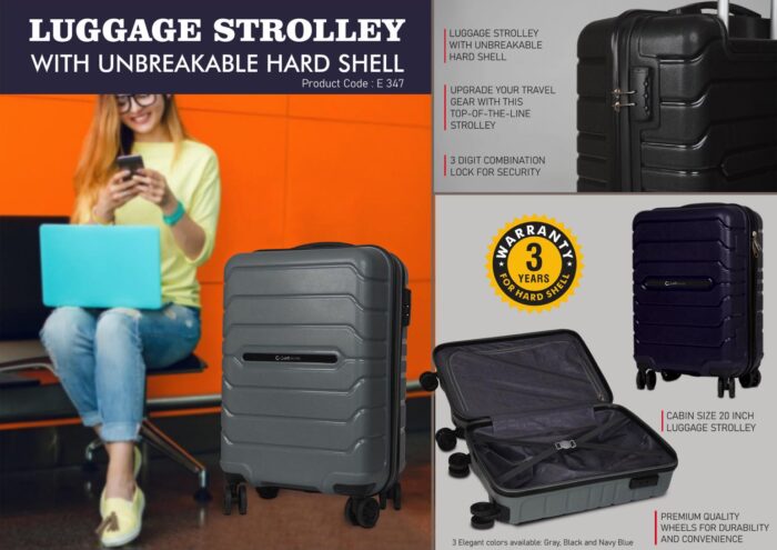 Cabin Size 20 inch Luggage Strolley with Unbreakable Hard Shell | High quality wheels