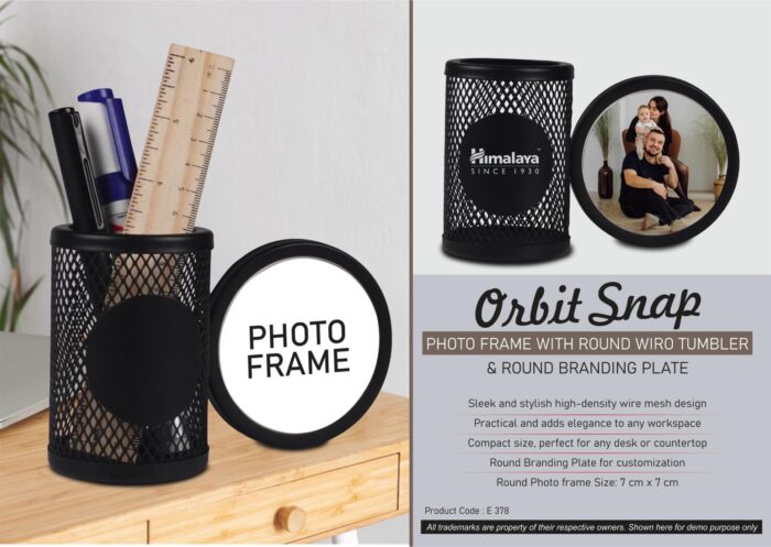 Photo Frame with Round Wiro tumbler & Round Branding Plate