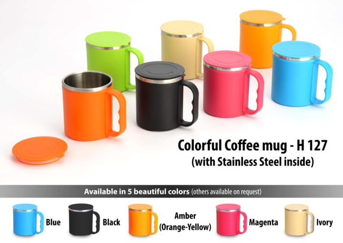 Colorful SS coffee mug (with box)