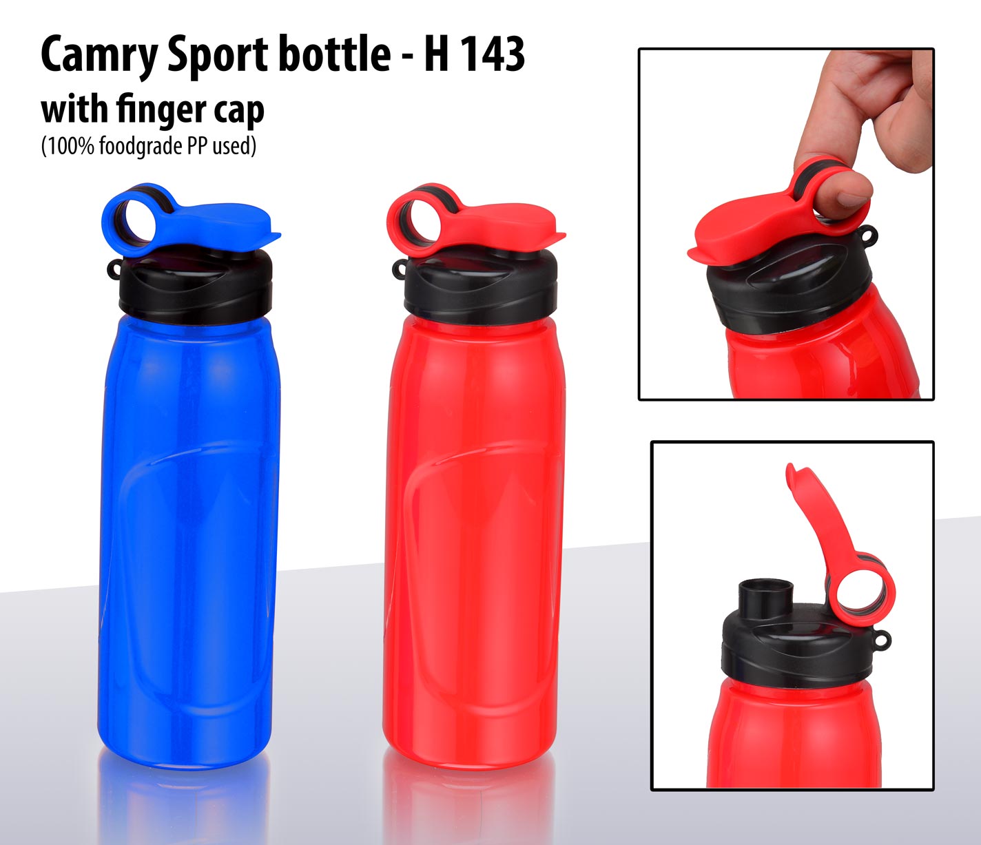 Camry Sport bottle with finger cap
