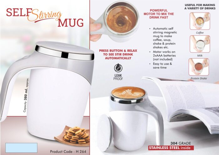 Self Stirring mug | 304 grade steel inside | Capacity 380 ml approx