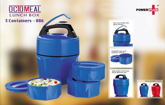 Octomeal Lunch box | 3 containers (plastic)
