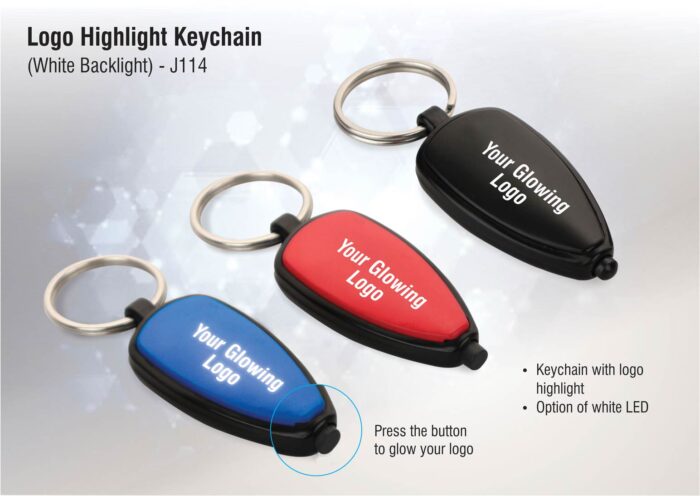 Logo Highlight Keychain with White Backlight