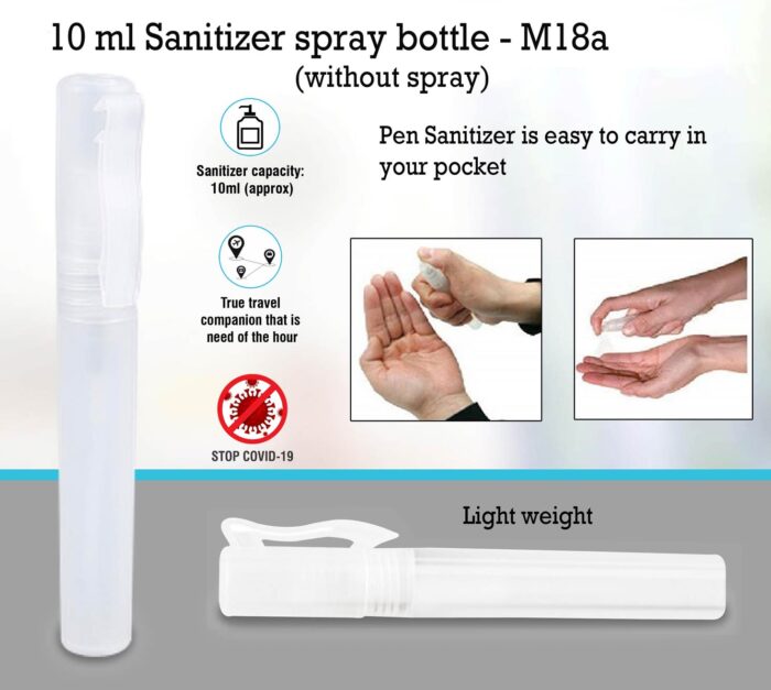 10 ml Sanitizer spray bottle (without spray)