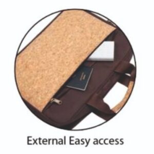 Eco-Friendly Cork Laptop Bag with 2 Tone Finish